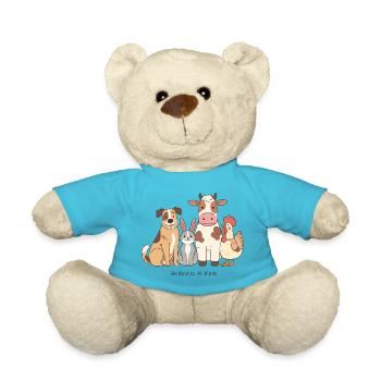 Be Kind To All Kinds Animal Design - Teddy - Atollblau - Vorne