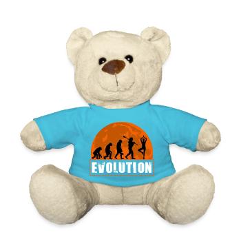Yoga Lover Shirt Lustiges Human Evolution Geschenk - Teddy - Atollblau - Vorne