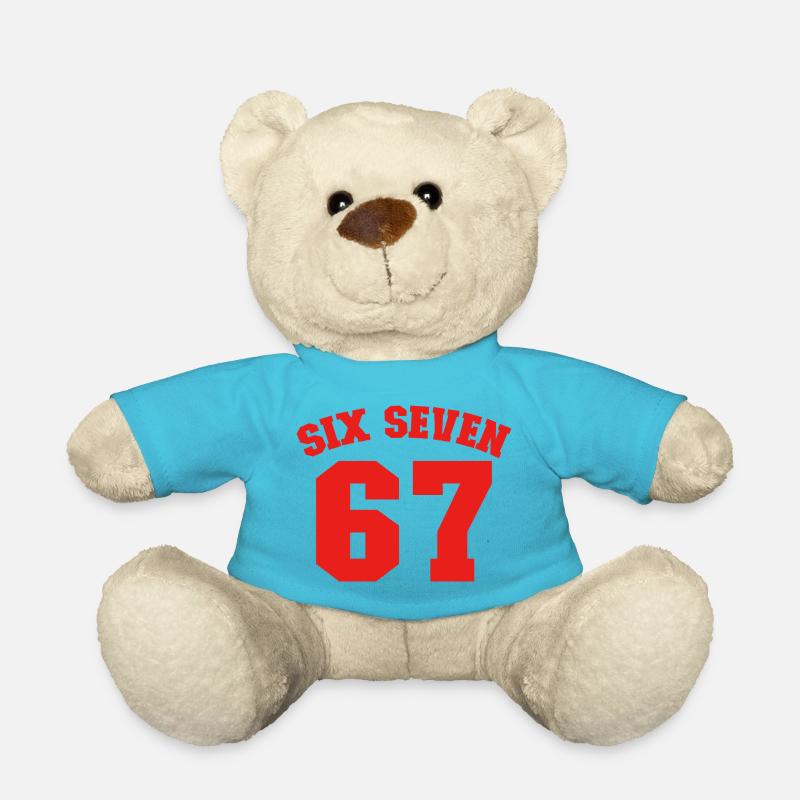 Six Seven Jersey Fun 67 Nummer 6-7 6 7 Six Seven - Teddy - Atollblau