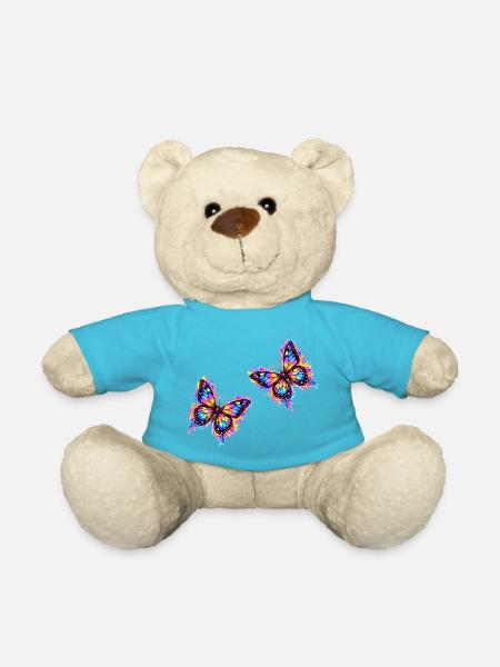 Schmetterlinge Neon - Teddy - Atollblau