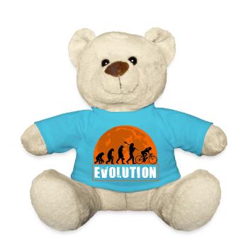 Evolution des Mannes, Radfahren, Radfahrer, Mädchenradfahrer, Fahrt - Teddy - Atollblau - Vorne