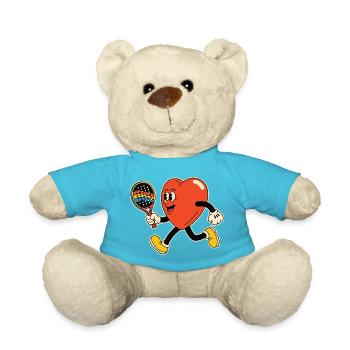 Herz im Paddel - Teddy - Atollblau - Vorne