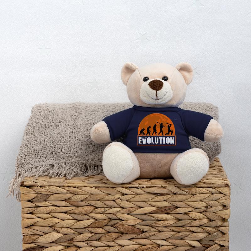 Evolution of Cricket Player Batsman Silhouette Teddy Bear