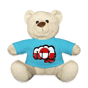 Poing du drapeau du Groenland utilisé - Nounours - bleu outremer - Devant