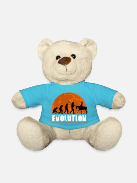 Evolution des Menschen Reitkunst - Teddy - Atollblau
