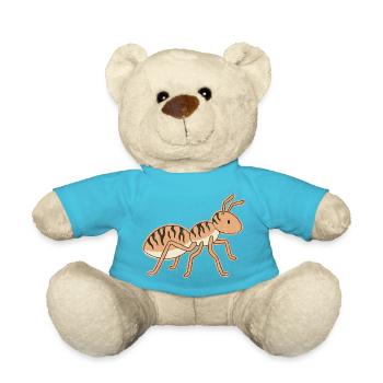 Fourmi tigrée stylisée rayures Tigrée - Nounours - bleu outremer - Devant