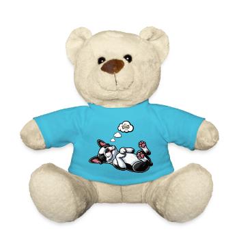 Boston Terrier Boston Terrier Owner Bostie - Teddy Bear - atoll blue - Front