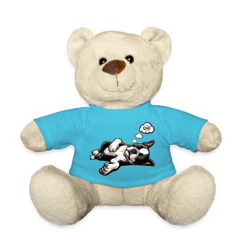 Boston Terrier Boston Terrier Owner Bostie - Teddy Bear - atoll blue - Front