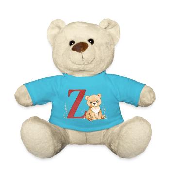 Z-Bear: Big Z with Bear - Teddy Bear - atoll blue - Front
