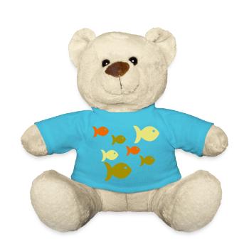 Fish School of Fish - Teddy Bear - atoll blue - Front