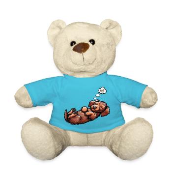 Rauhaardackel Dackel Dackelbesitzer Teckel Tekkel - Teddy - Atollblau - Vorne