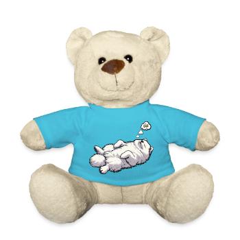 Samoyèdes Propriétaires de Samoyèdes Amants Samoyèdes - Nounours - bleu outremer - Devant