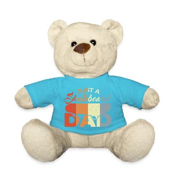 Skateboard Dad - Teddy Bear - atoll blue - Front