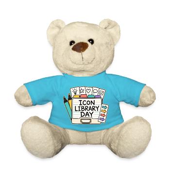 ICON LIBRARY DAY - Teddy Bear - atoll blue - Front