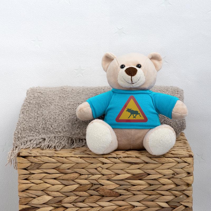 Warnschild Elch Teddy