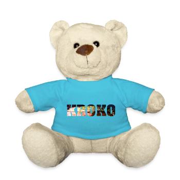 Krokodil Kroko Alligator Echse Raubtier Kaiman - Teddy - Atollblau - Vorne