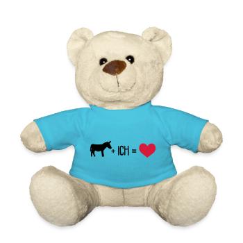 Esel plus ich gleich Liebe - Teddy - Atollblau - Vorne