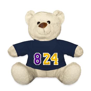 kobe number 8 24 basketball legend vintage fractal - Teddy Bear - french navy - Front