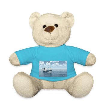 Ein Fischkutter im offenen Meer - Teddy - Atollblau - Vorne