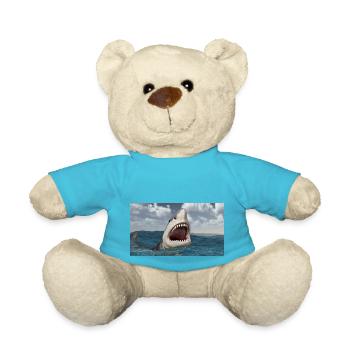 Grand requin blanc dans les mers orageuses - Nounours - bleu outremer - Devant