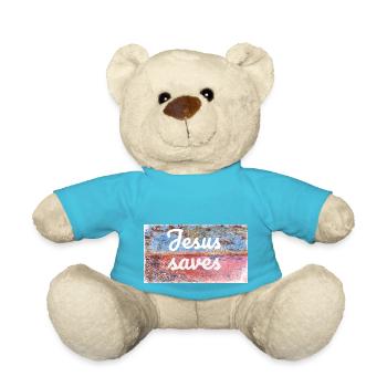 Jesus saves - Nounours - bleu outremer - Devant