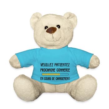 Prochaine Connerie Cadeau Humour Personnalisé - Nounours - bleu outremer - Devant