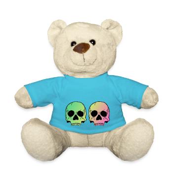 Two skulls - Teddy - Atollblau - Vorne