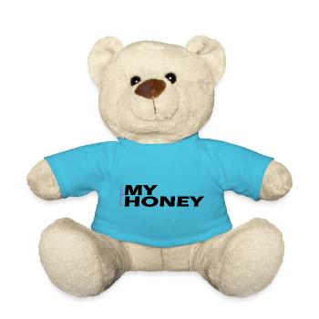 Mon cadeau de miel noir - Nounours - bleu outremer - Devant