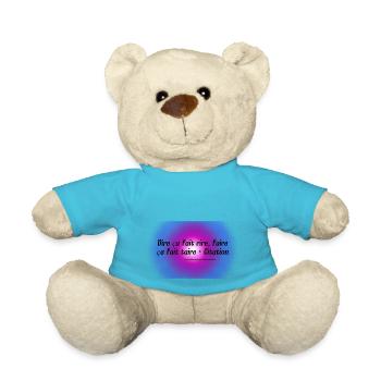 Dire ça fait rire, faire ça fait taire - Nounours - bleu outremer - Devant