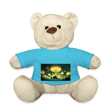 Ville champignons - Nounours - bleu outremer - Devant