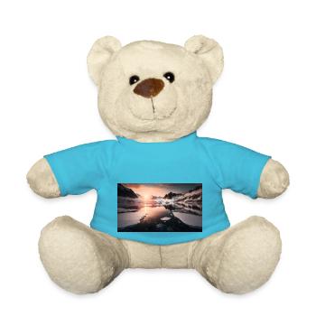 Snow-capped mountain, generative AI - Teddy Bear - atoll blue - Front