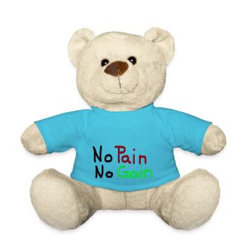 No Pain No Gain - Teddy - Atollblau - Vorne