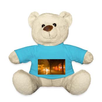 Hochbahn am nebligen Abend - Teddy - Atollblau - Vorne