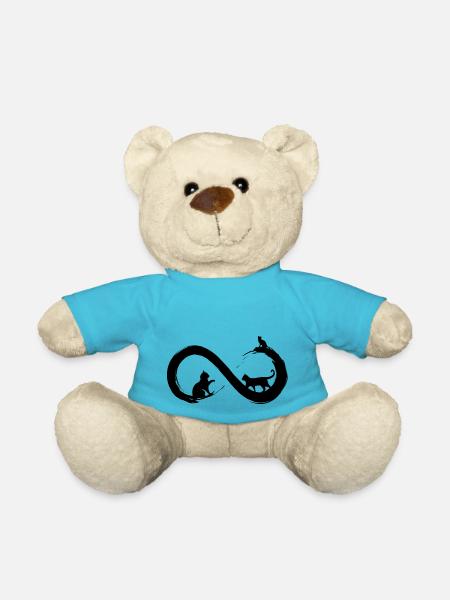 Infinity Cat - Teddy Bear - atoll blue