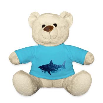 hai shark silhouette - Teddy - Atollblau - Vorne