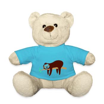 sloth - Teddy Bear - atoll blue - Front