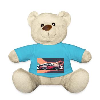 Sunset Racecar - Teddy Bear - atoll blue - Front