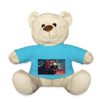 Tigre rugissant - Nounours - bleu outremer - Devant