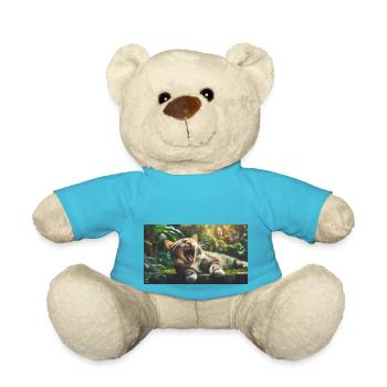 Niedliche Tiere chillen – Katze - Teddy - Atollblau - Vorne