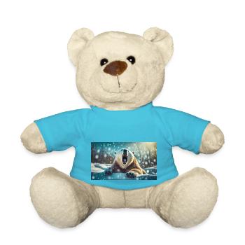 Niedliche Tiere chillen – Eisbär - Teddy - Atollblau - Vorne