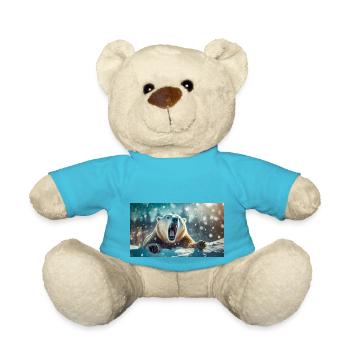 Niedliche Tiere chillen – Eisbär - Teddy - Atollblau - Vorne