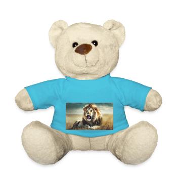 Niedliche Tiere chillen – Löwe - Teddy - Atollblau - Vorne
