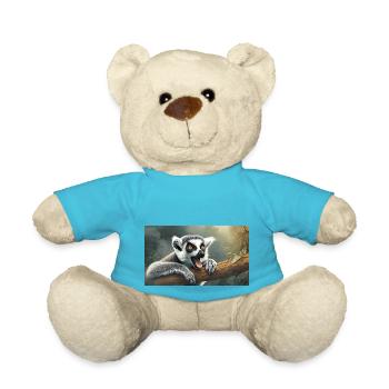 Niedliche Tiere chillen – Kattis - Teddy - Atollblau - Vorne