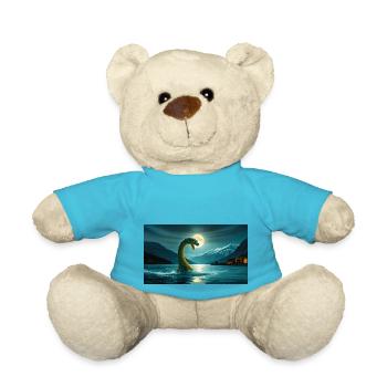 monster of loch ness dark horror scary Halloween - Teddy Bear - atoll blue - Front
