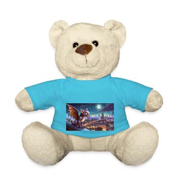Gargouille - jeunes petits monstres mignons - Nounours - bleu outremer - Devant