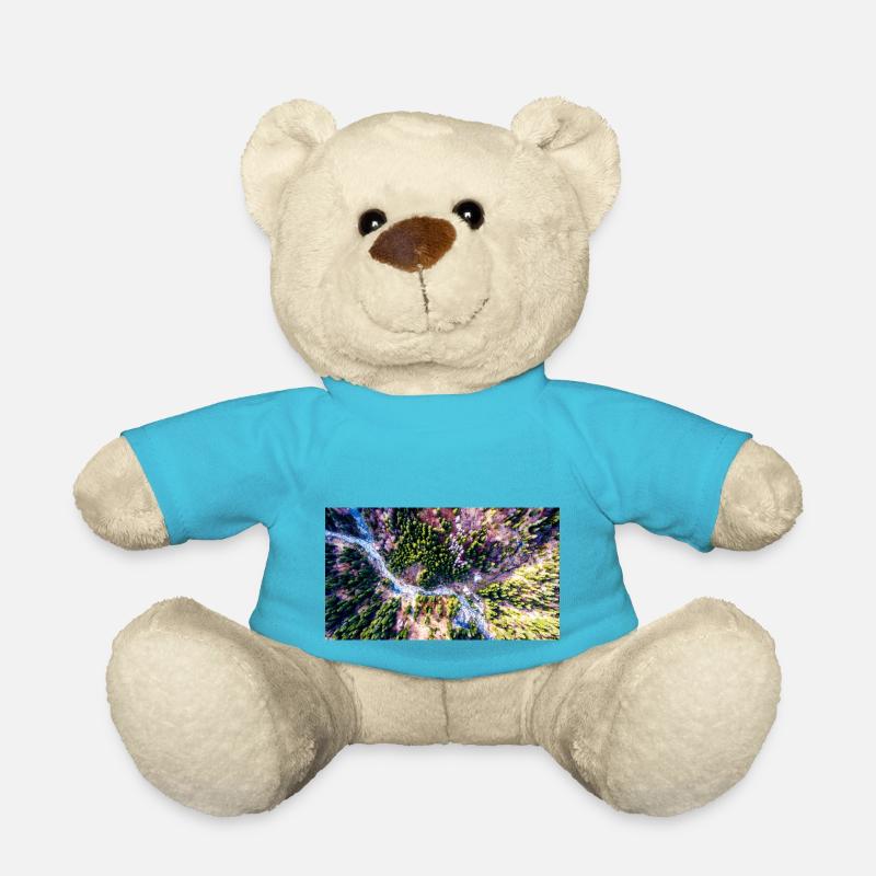 Vogelperspektive auf den Wald - Teddy - Atollblau