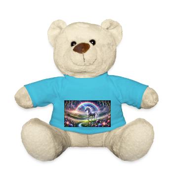 The Unicorn in Space - Unicorn in Space - Teddy Bear - atoll blue - Front