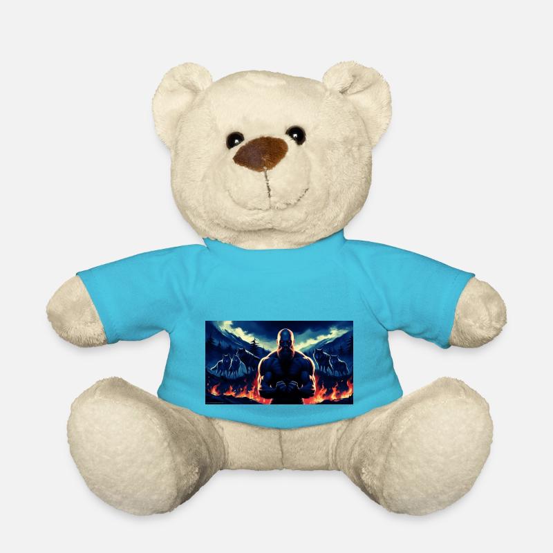 Urzeitlicher Krieger - Teddy - Atollblau