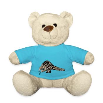 Pangolin Schuppentier farbig - Teddy - Atollblau - Vorne