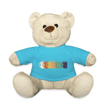 Rangée des tasses arc-en-ciel - Nounours - bleu outremer - Devant